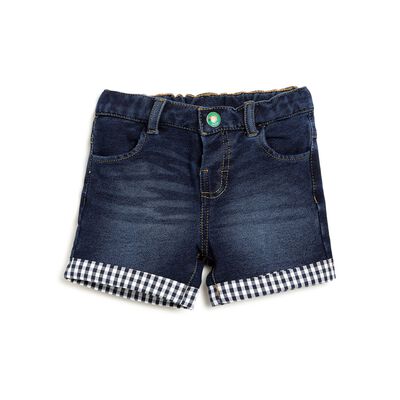Boys Dark Blue Short Knitted Trousers